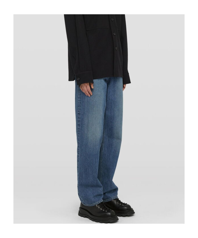 Jil Sander Straight-leg-jeans Mit Logo-applikation In Blue