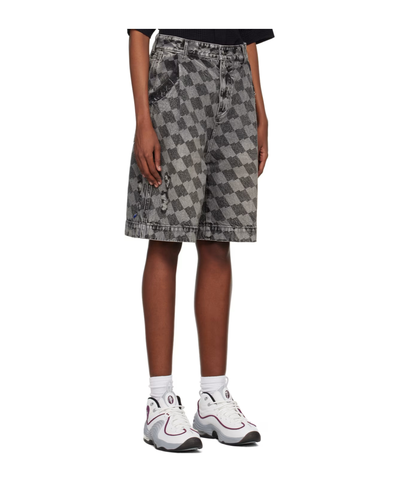 Ader Error Belt-loop Denim Shorts In Multicolor
