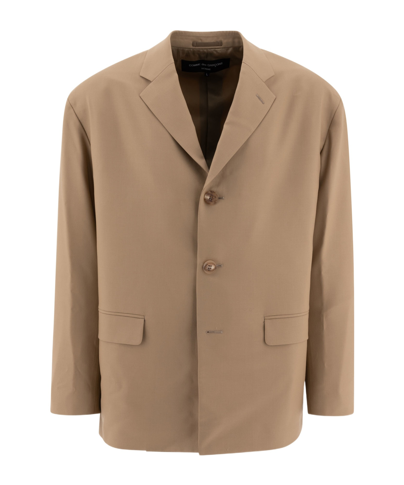 Comme Des Garçons Homme Plus Single-breasted Oversized Blazer In Brown