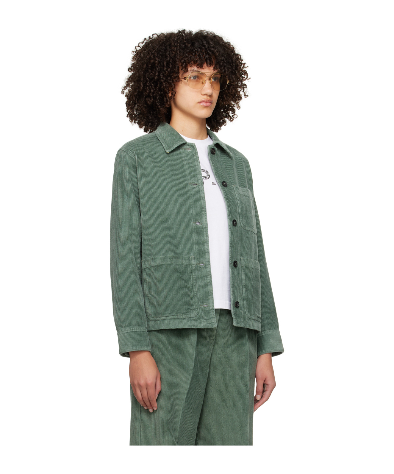 Apc Lapel Pocket Casual Jacket In Green