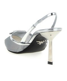 Prada Mesh-panelled Slingback Pumps In Multi