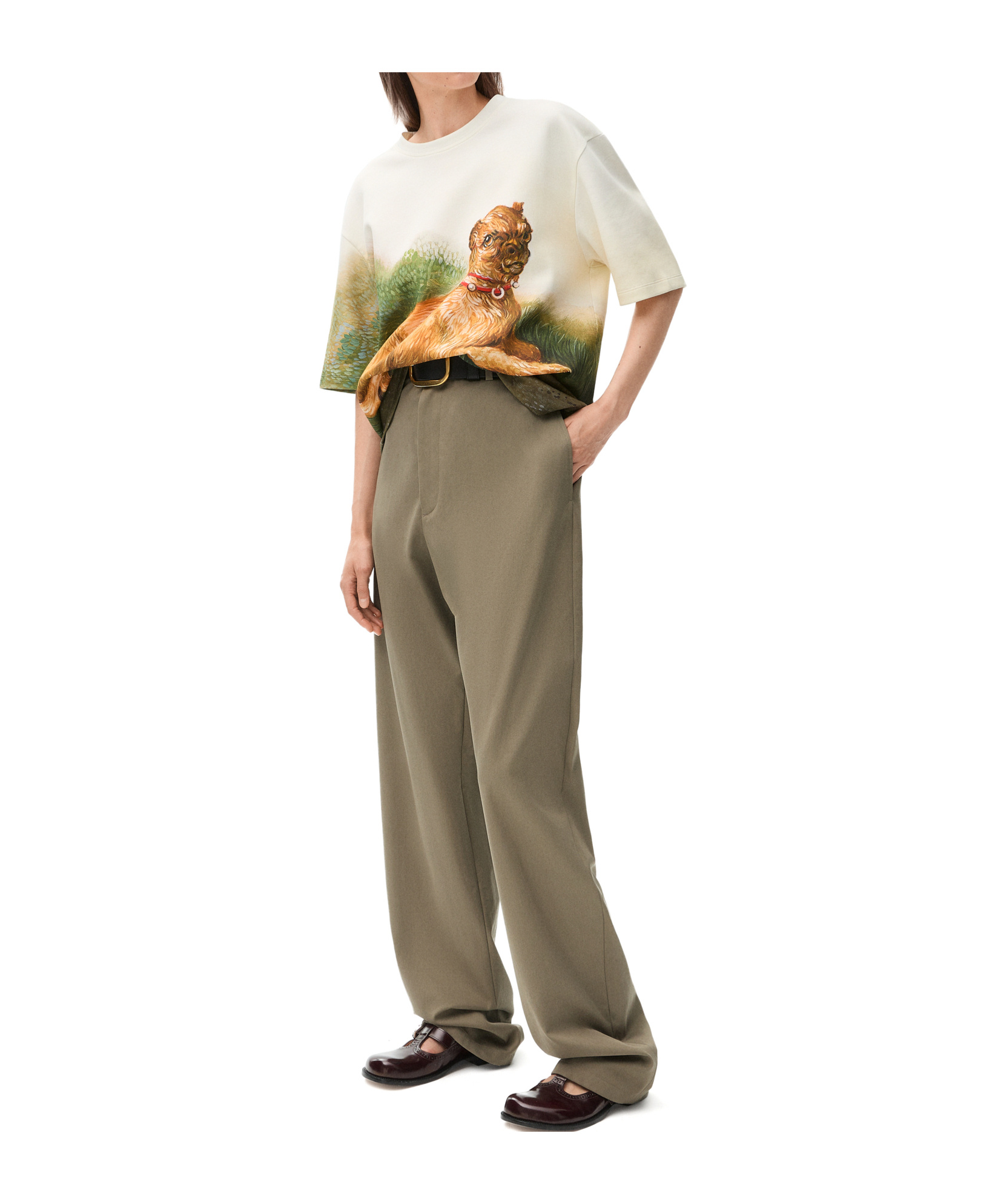 LOEWE TROUSERS IN COTTON AND SILK