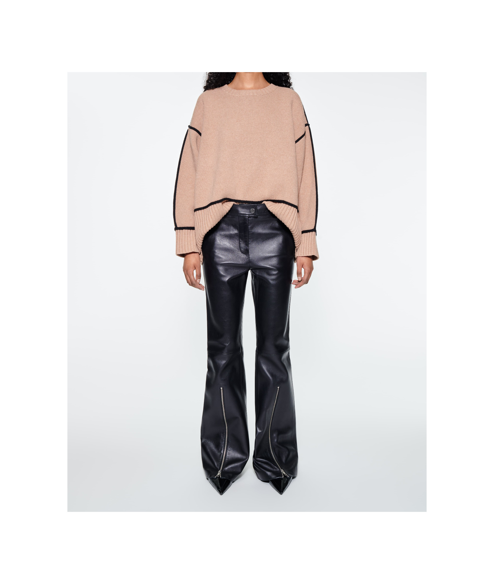 Stand Studio Belt Loop Biker Pants In Black