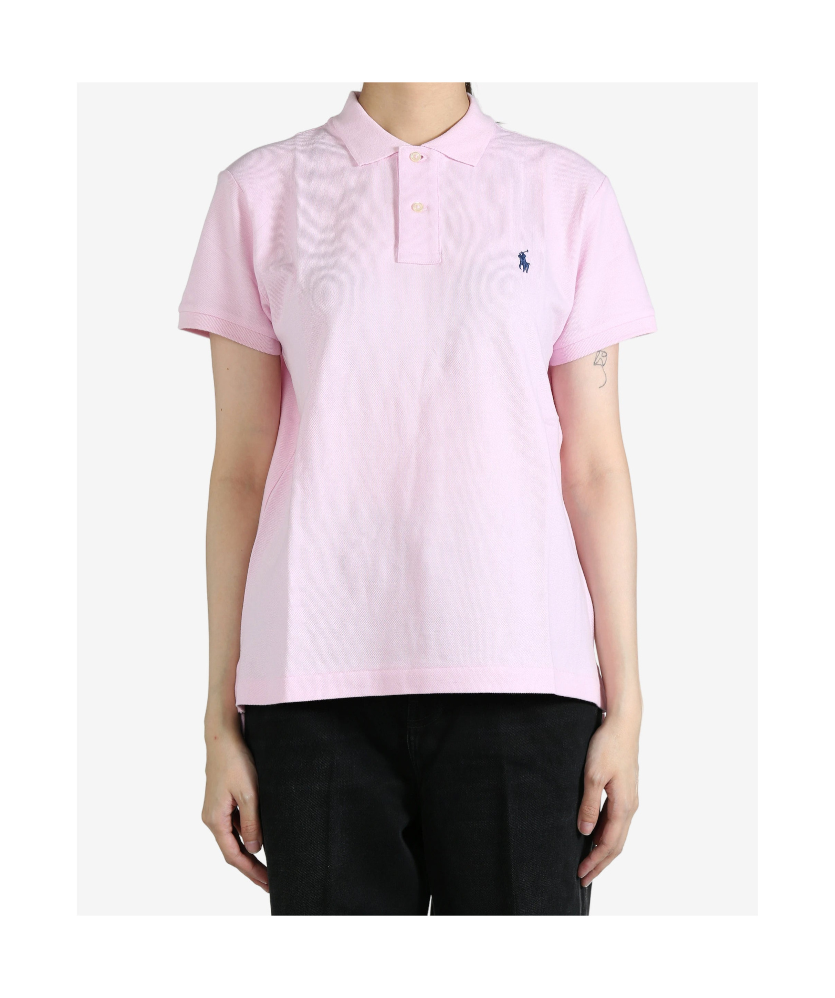 Shop Polo Ralph Lauren Polo Pony Motif Polo Top In Pink