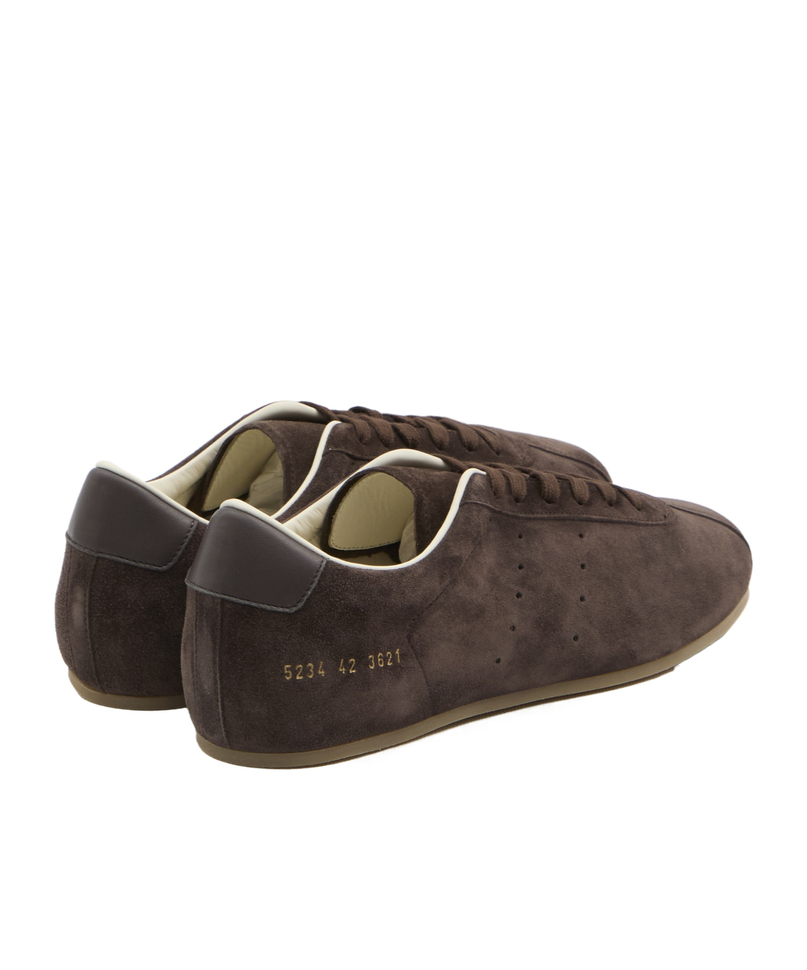 Common Projects Driving Lo Profile Leather-trimmed Suede Sneakers In Brown