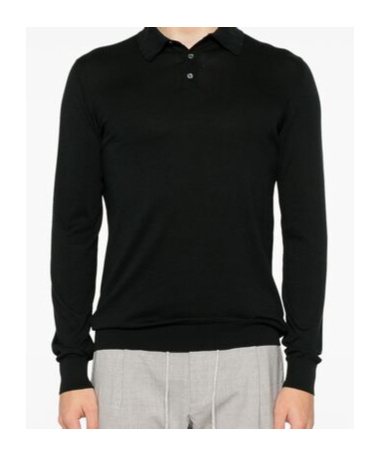 Fedeli Long-sleeved Sweater In Black