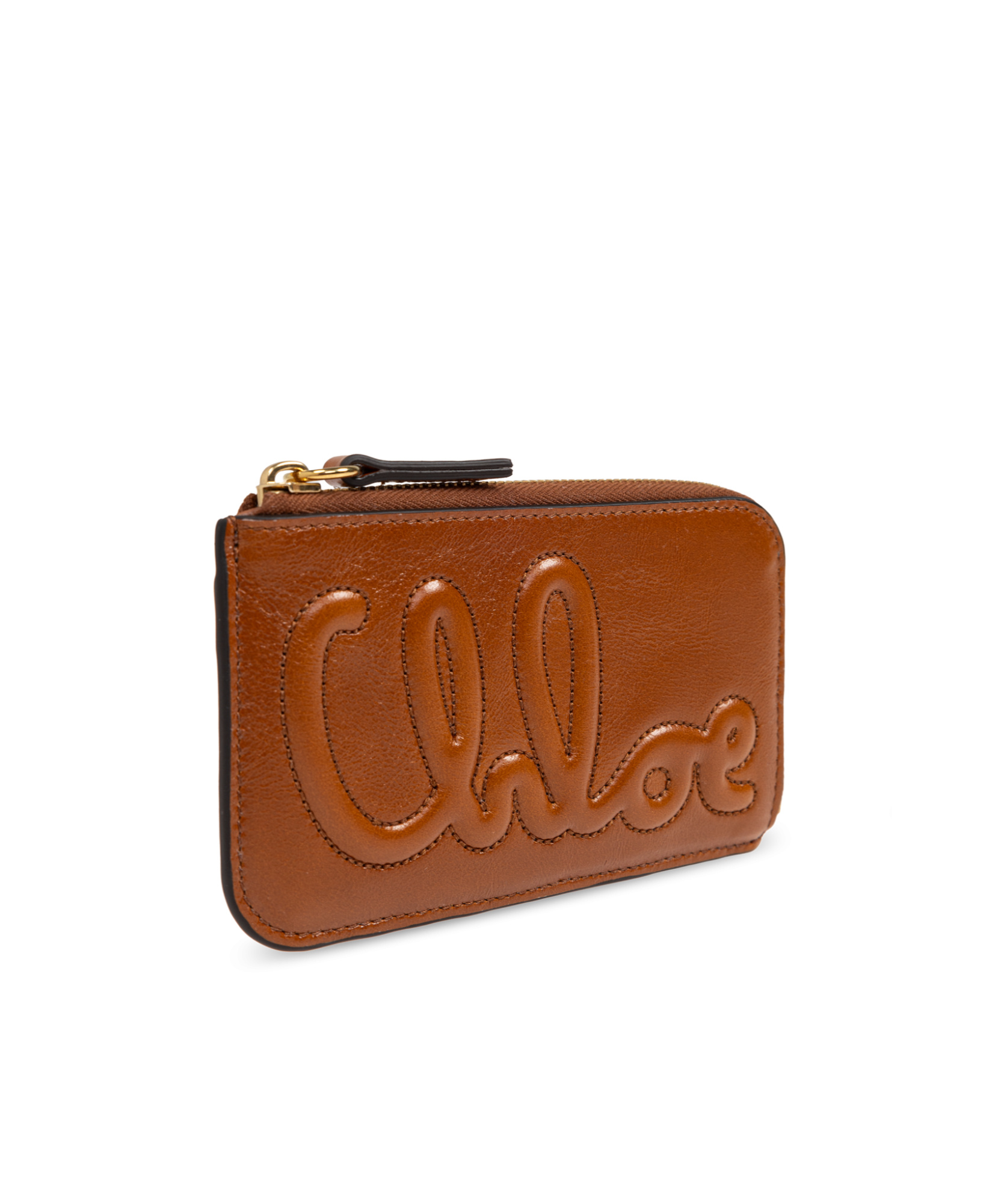 Chloé Logo Card Pack In Brown