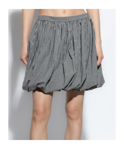 Marni Checked Mini Skirt In Gray