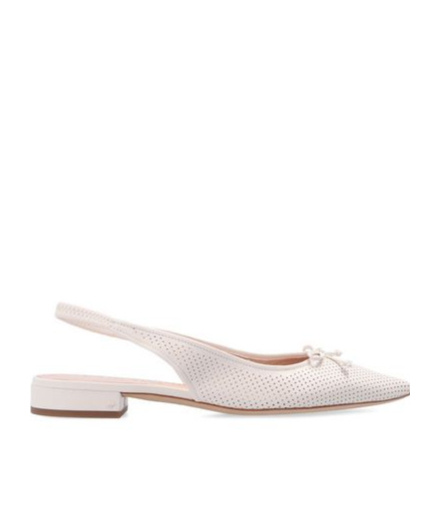 Kate Spade Pointed Toe Flat Sandals In Cream