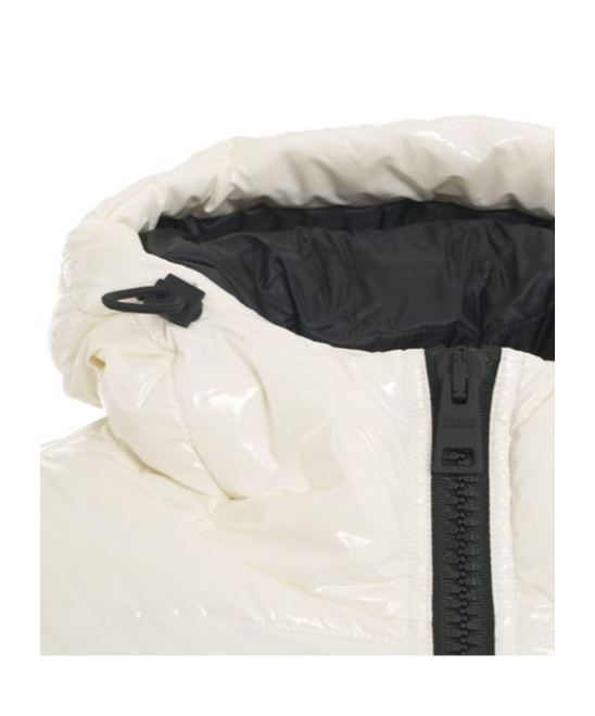 Herno Shiny Padded Down Jacket With Hood And Elasticated Cuffs In White
