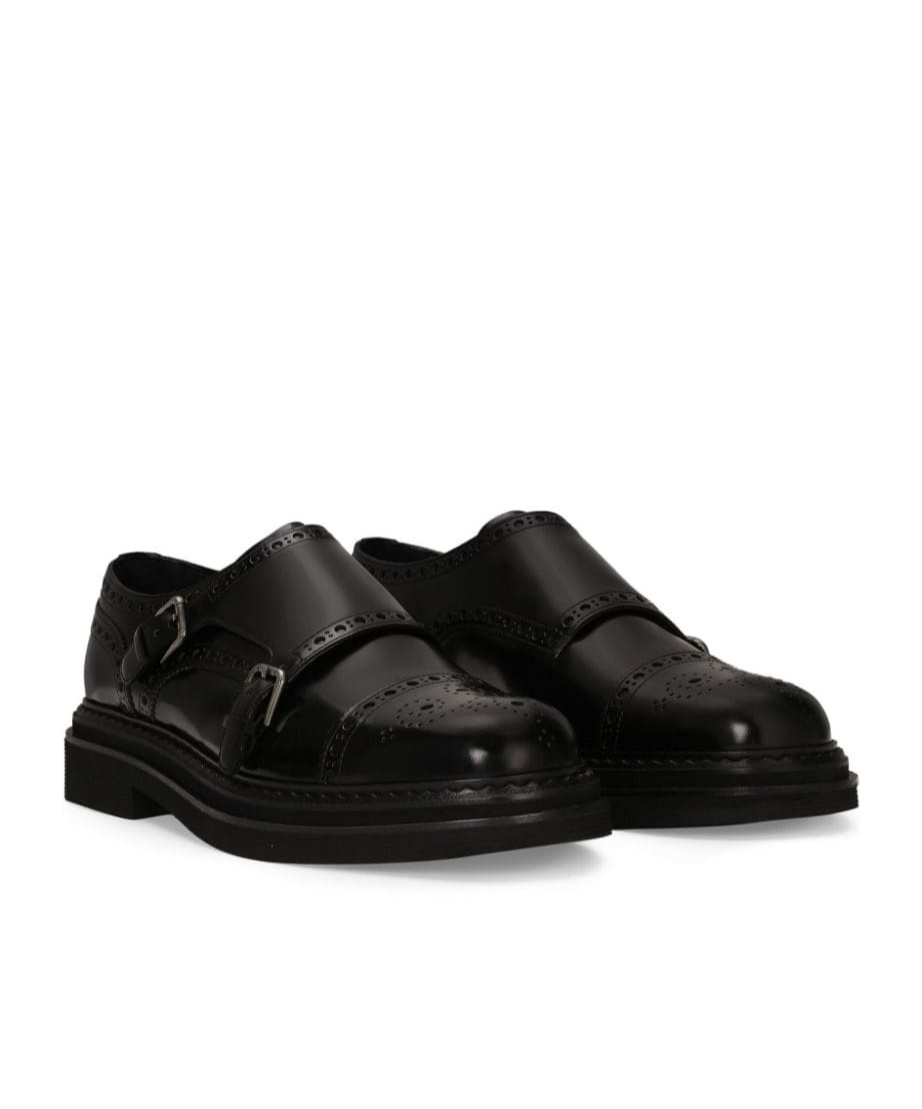 Dolce & Gabbana Dolce&gabbana Black Monkstrap Loafer In Black