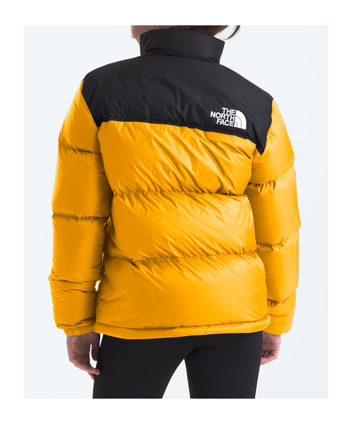 The North Face Long-sleeved Down Jacket In Orange