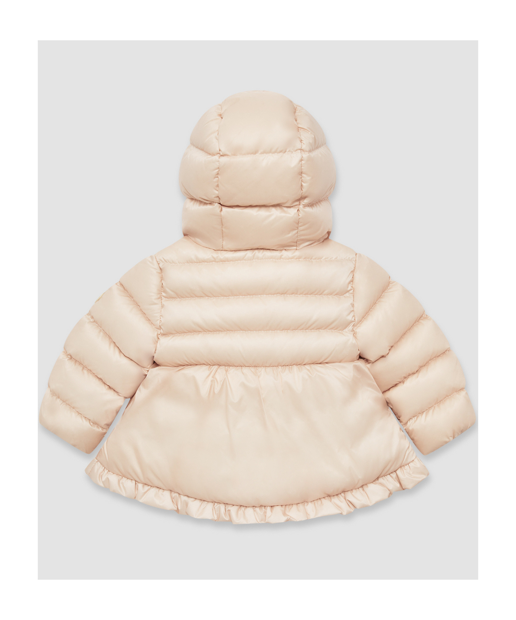Moncler Long-sleeved Down Jacket In Nude