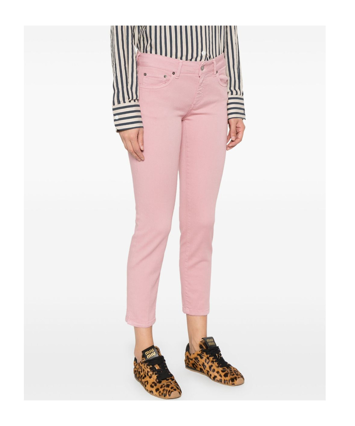 Dondup Belt-loop Jeans In Pink