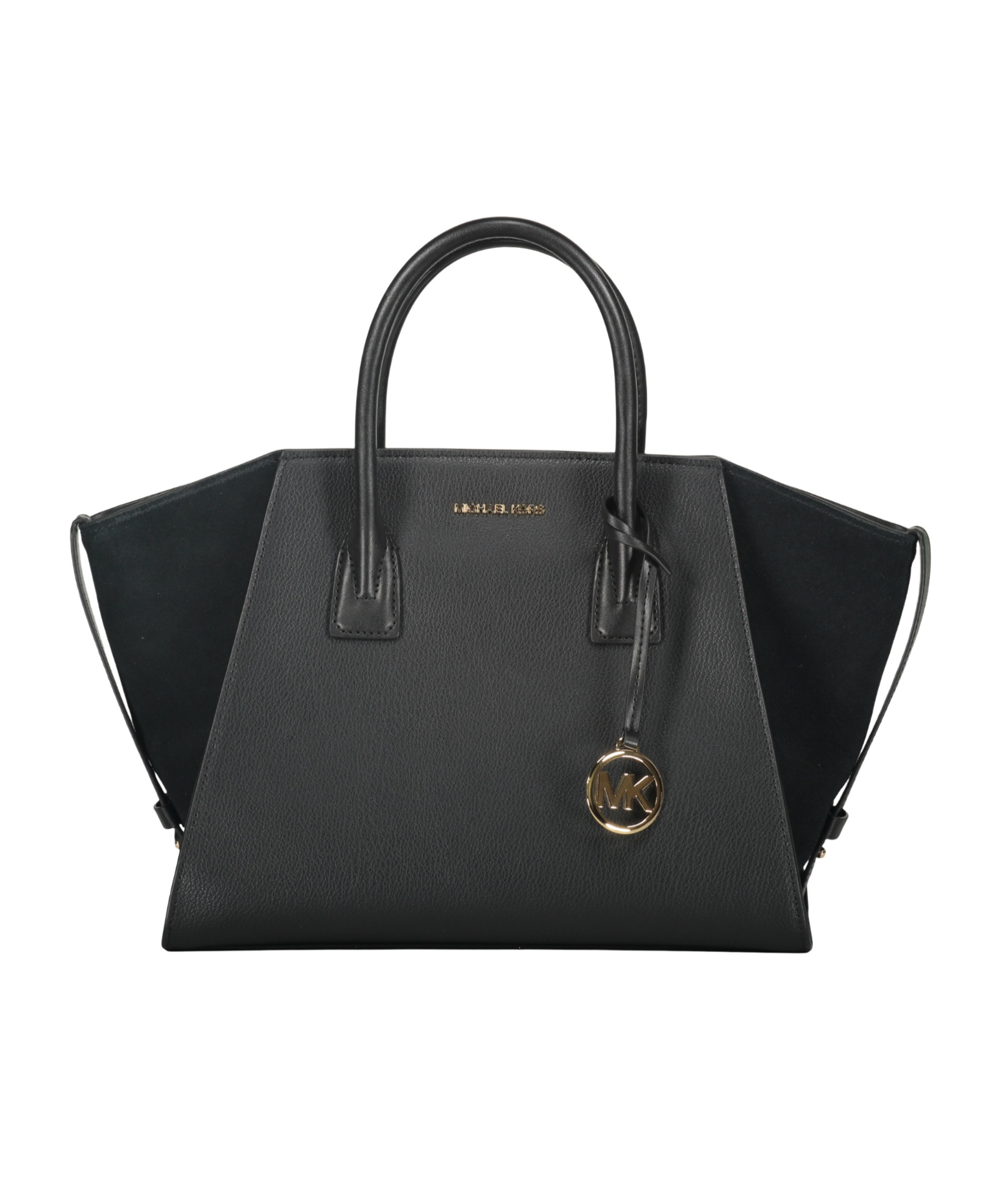 Michael Kors Avril Leather Top-zip Tote Bag In Black