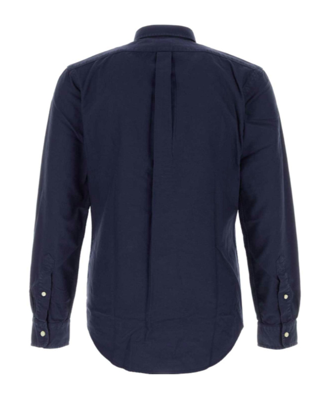 Polo Ralph Lauren Oxford Shirt With Button-down Collar And Long Sleeves In Blue