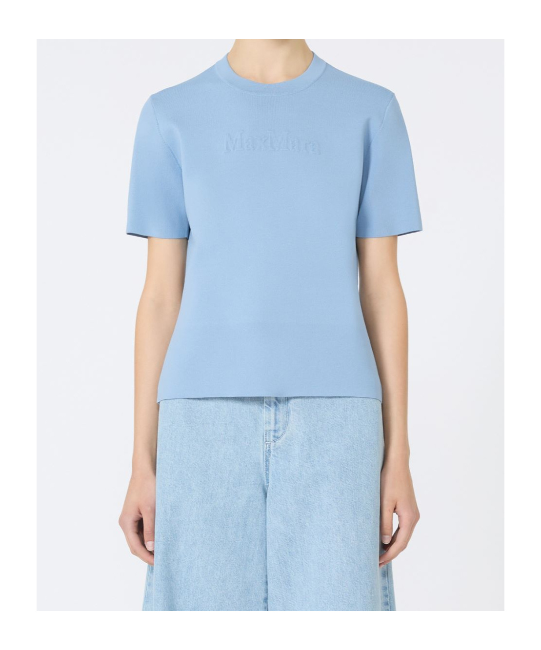 Max Mara Viscose Crêpe Yarn Jumper In Blue