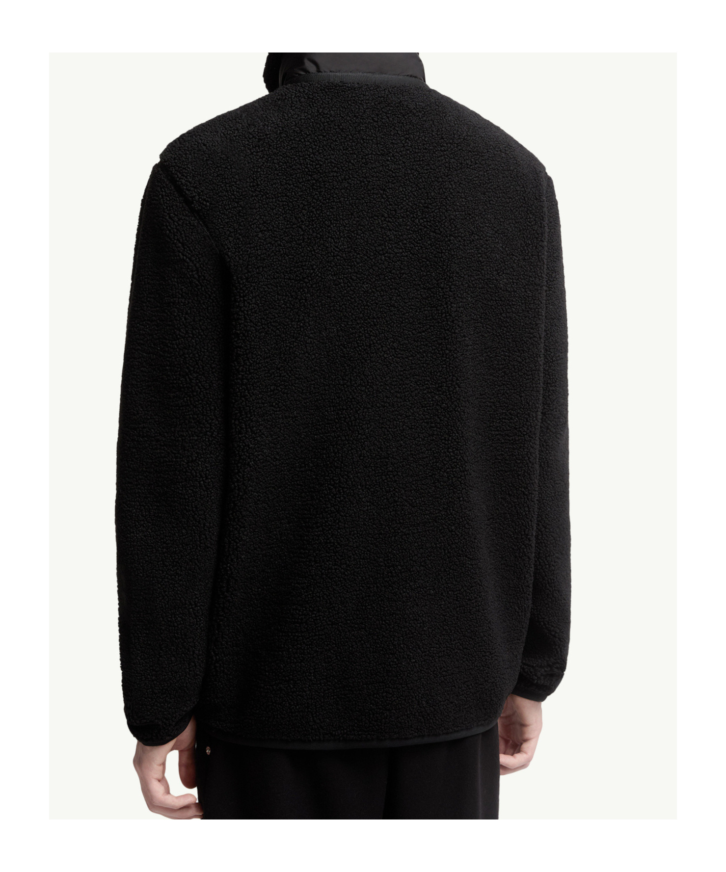Moncler Teddy Zip-up Sweatshirt With Pocket In Black