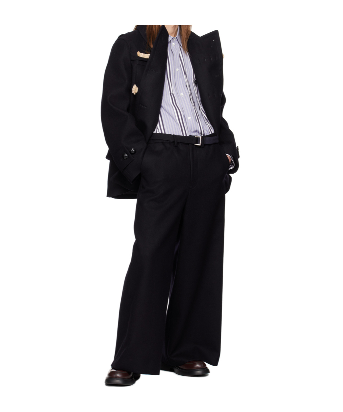 Sacai Long Sleeve Pleated Shirt