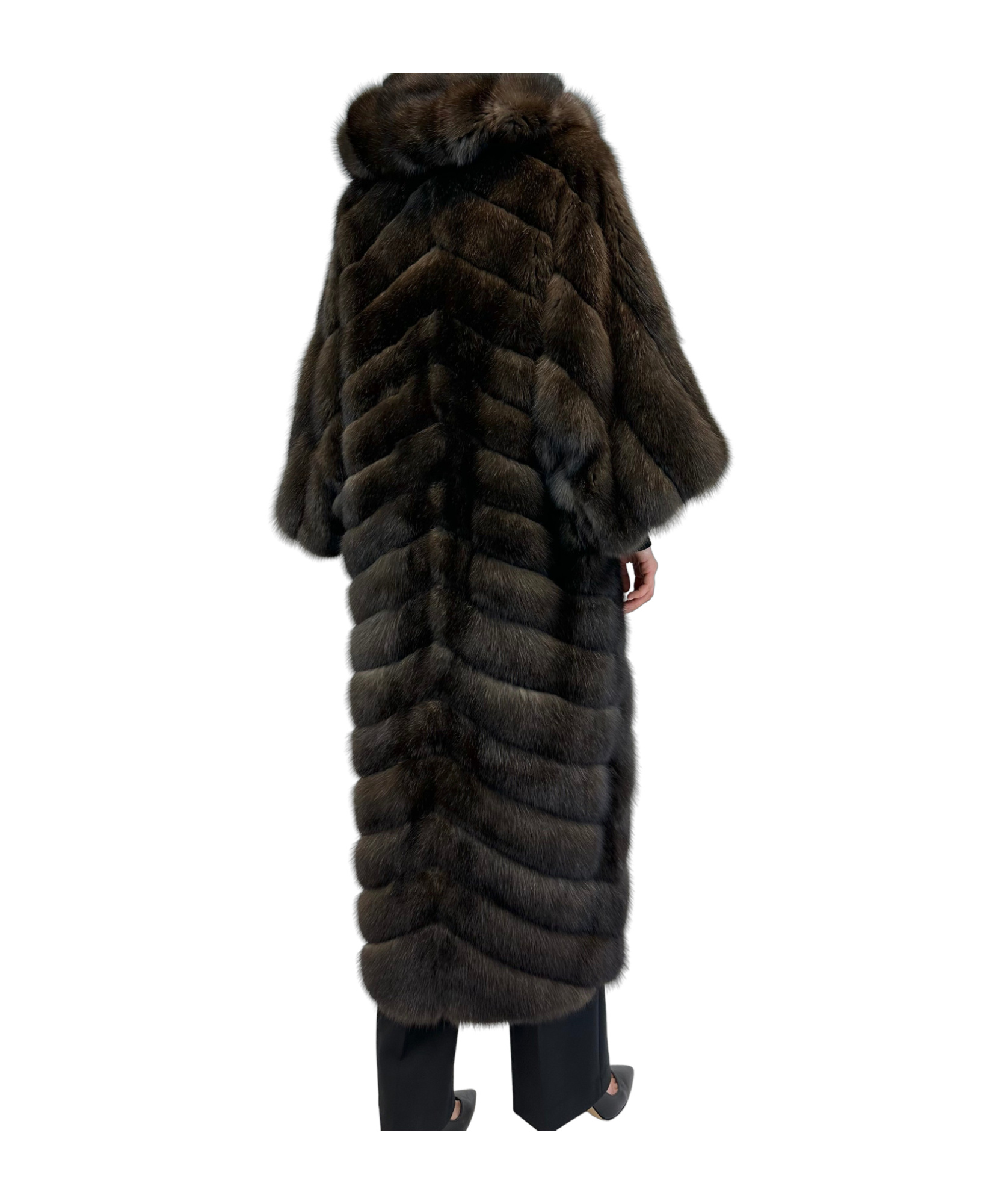 Liska Long-sleeved Coat In Black