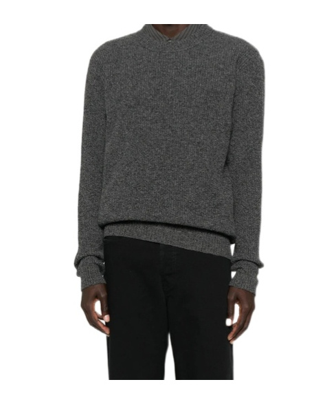 Roberto Collina Crew Neck Long-sleeved Sweater In Gray