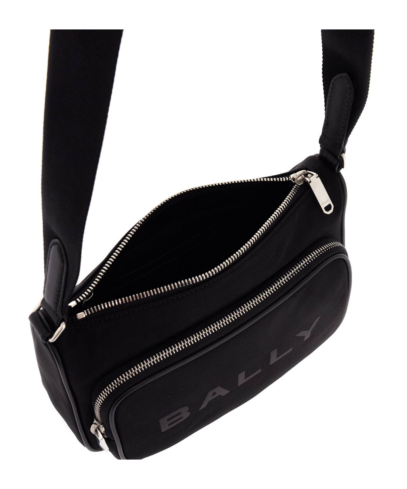 Bally Zippered Shoulder Bag In Black