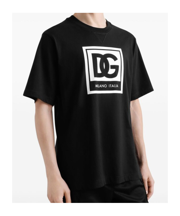 Dolce & Gabbana Logo Print T-shirt In Black