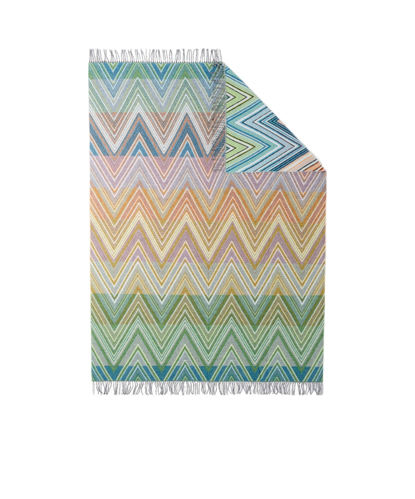 Missoni Zigzag-design Blanket (190cmx130cm) In Gray