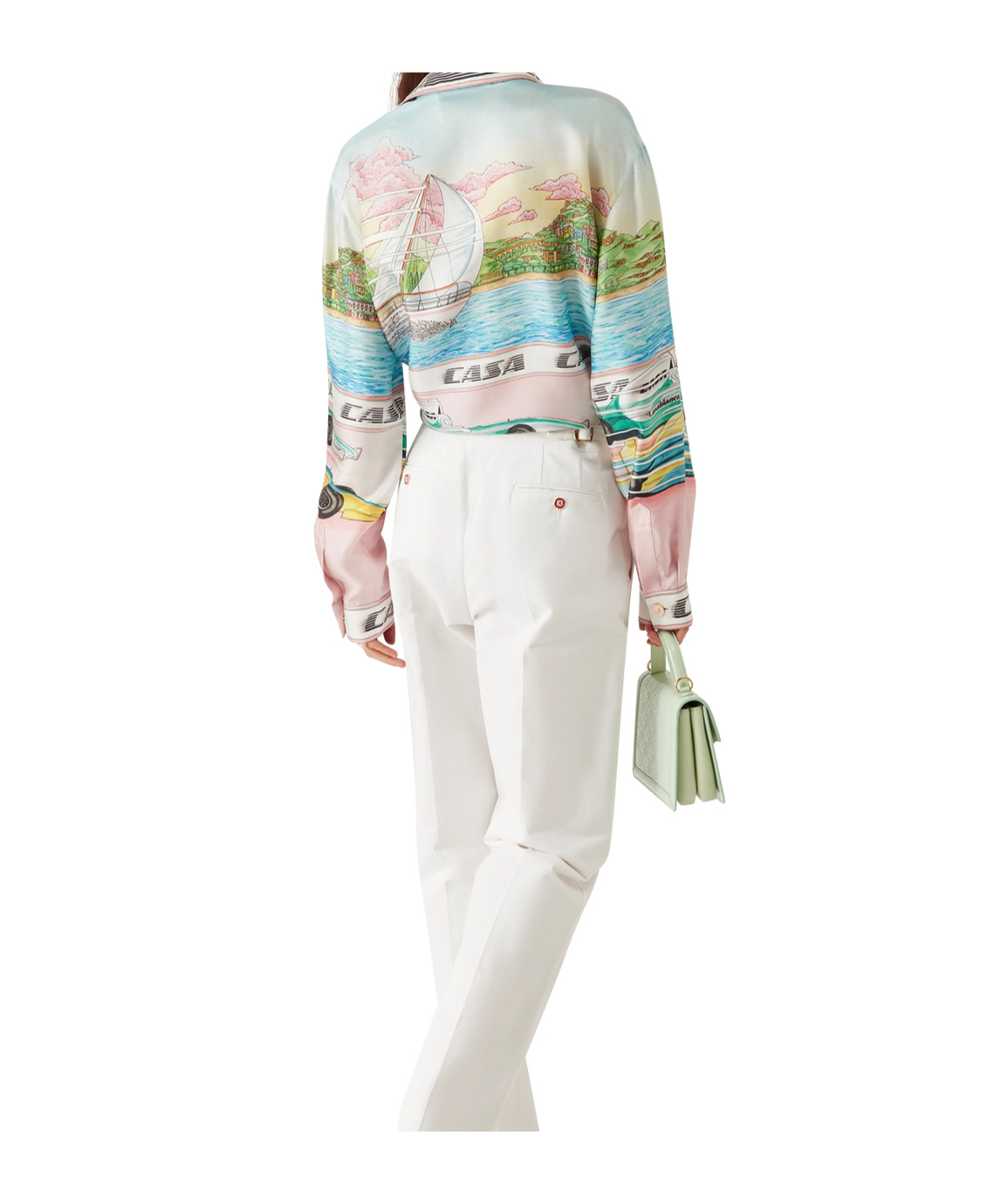 Casablanca Mens The Art Of Racing Classic Long-sleeve Silk Shirt In Multi