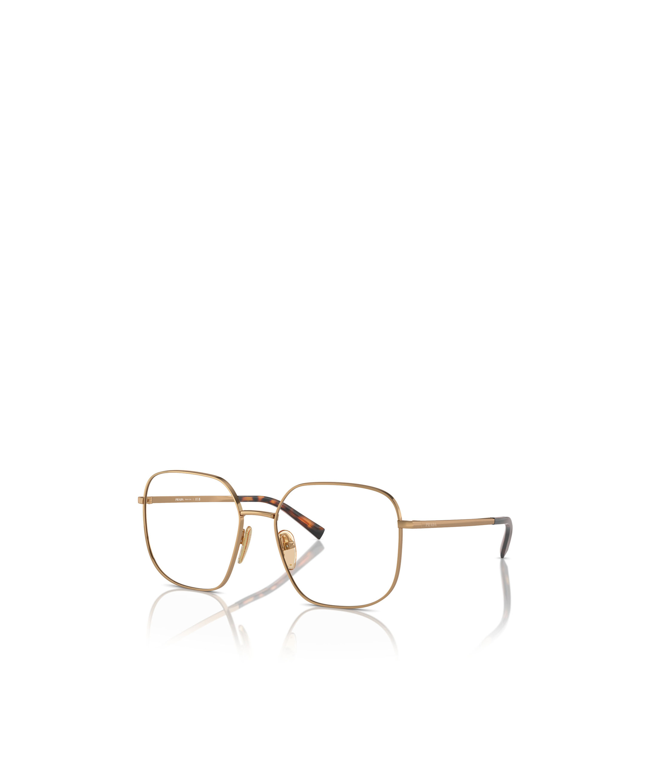 Prada Eyewear Square Frame Glasses In Nude