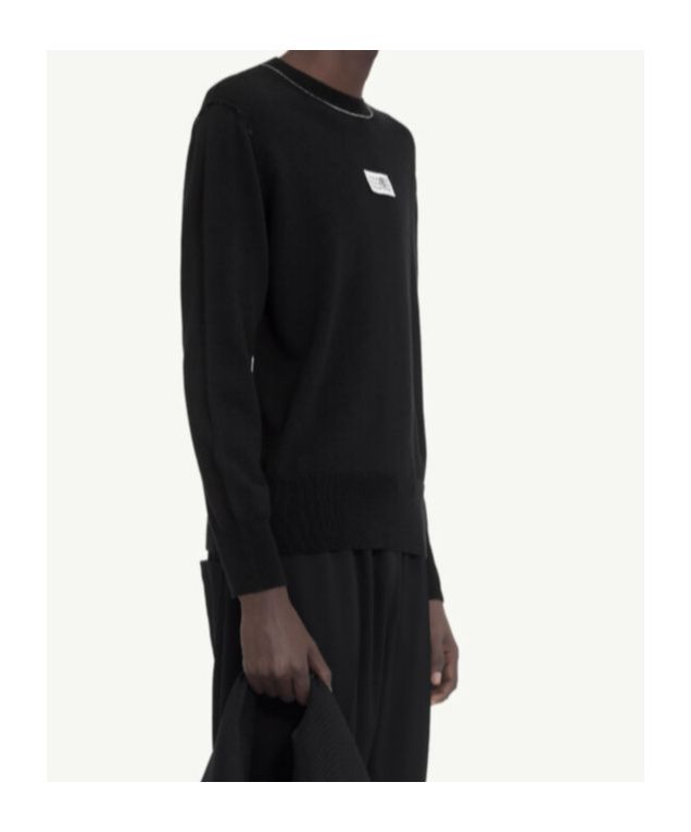 MM6 MAISON MARGIELA MM6 MAISON MARGIELA LOGO PATCH CREWNECK JUMPER