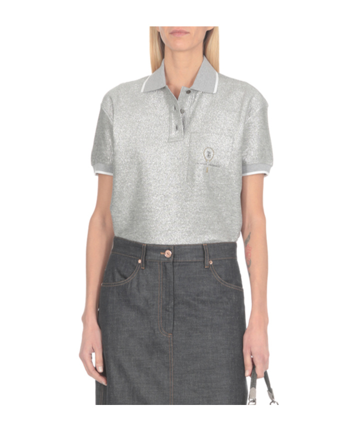 Brunello Cucinelli Short-sleeved Polo Shirt In Gray