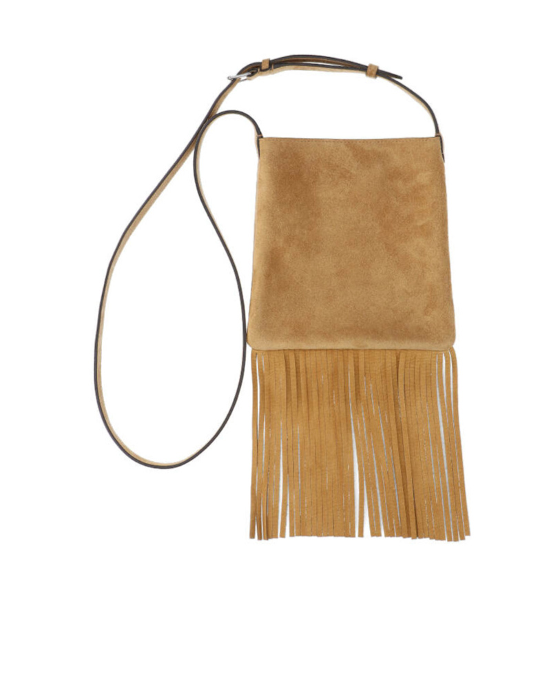 Valentino Tassel Design Shoulder Bag In Nude