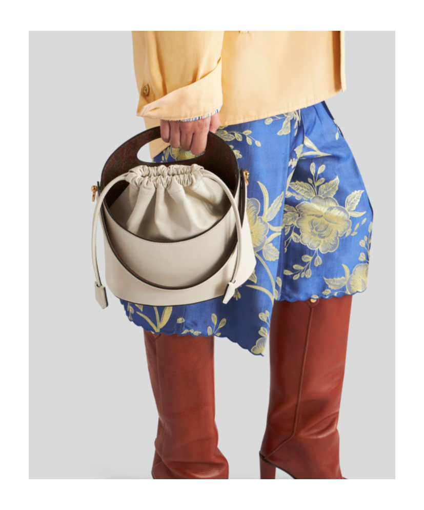 Etro Medium Saturno Leather Bucket Bag