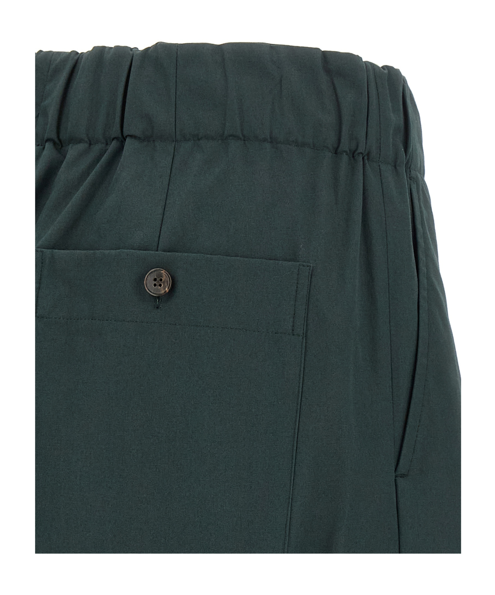 Dries Van Noten Comfortable Trousers With Elastic Waistband And Back Pocket In Green