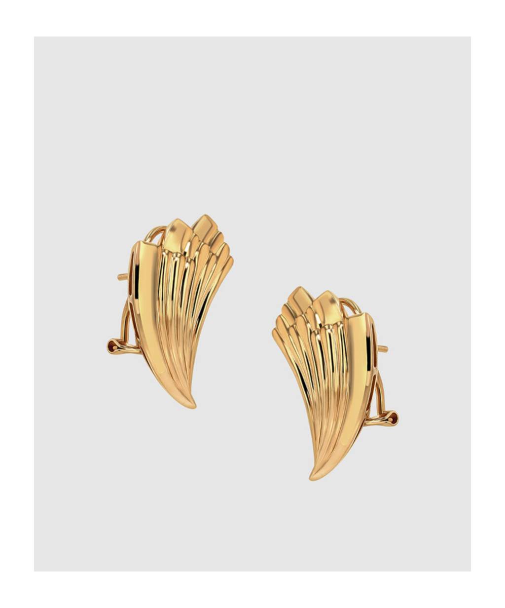 Shop Anine Bing Sector Earrings In Yellow