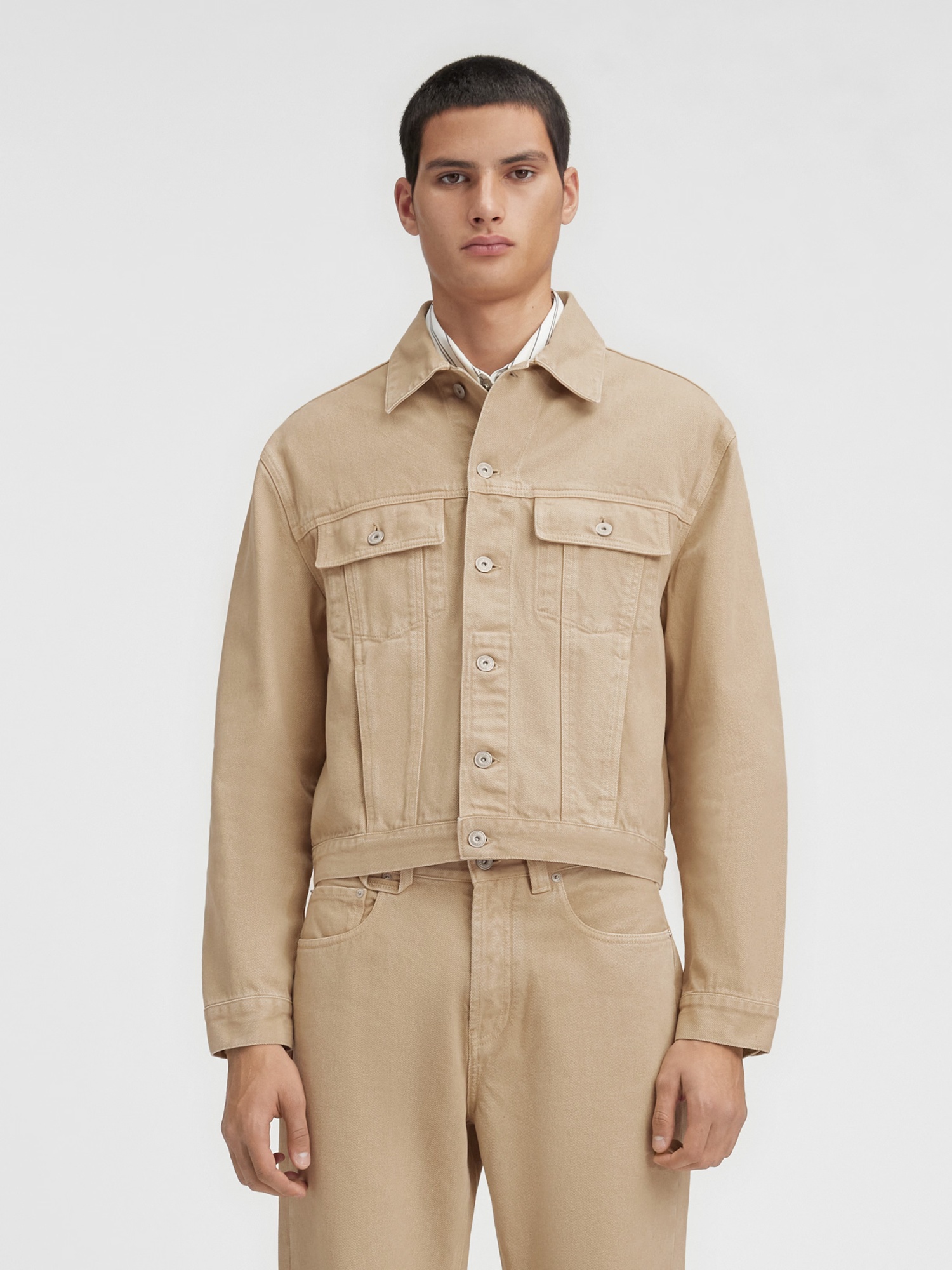 Jacquemus Tan Les Classiques 'la Veste De-nîmes' Denim Jacket In Nude