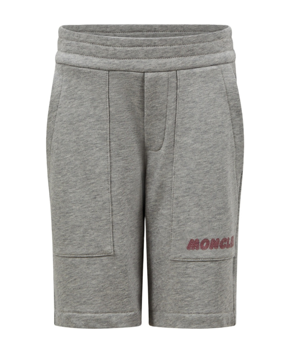 Moncler Cotton Shorts In Gray