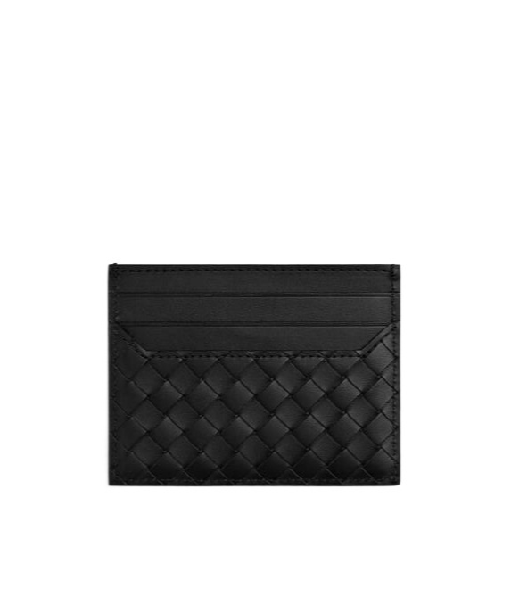 Shop Bottega Veneta Intrecciato Piccolo Card Case In Black