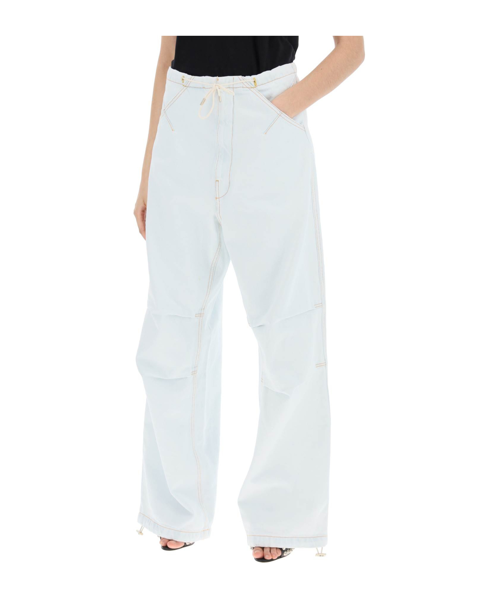 Darkpark Daisy Baggy Jeans In White
