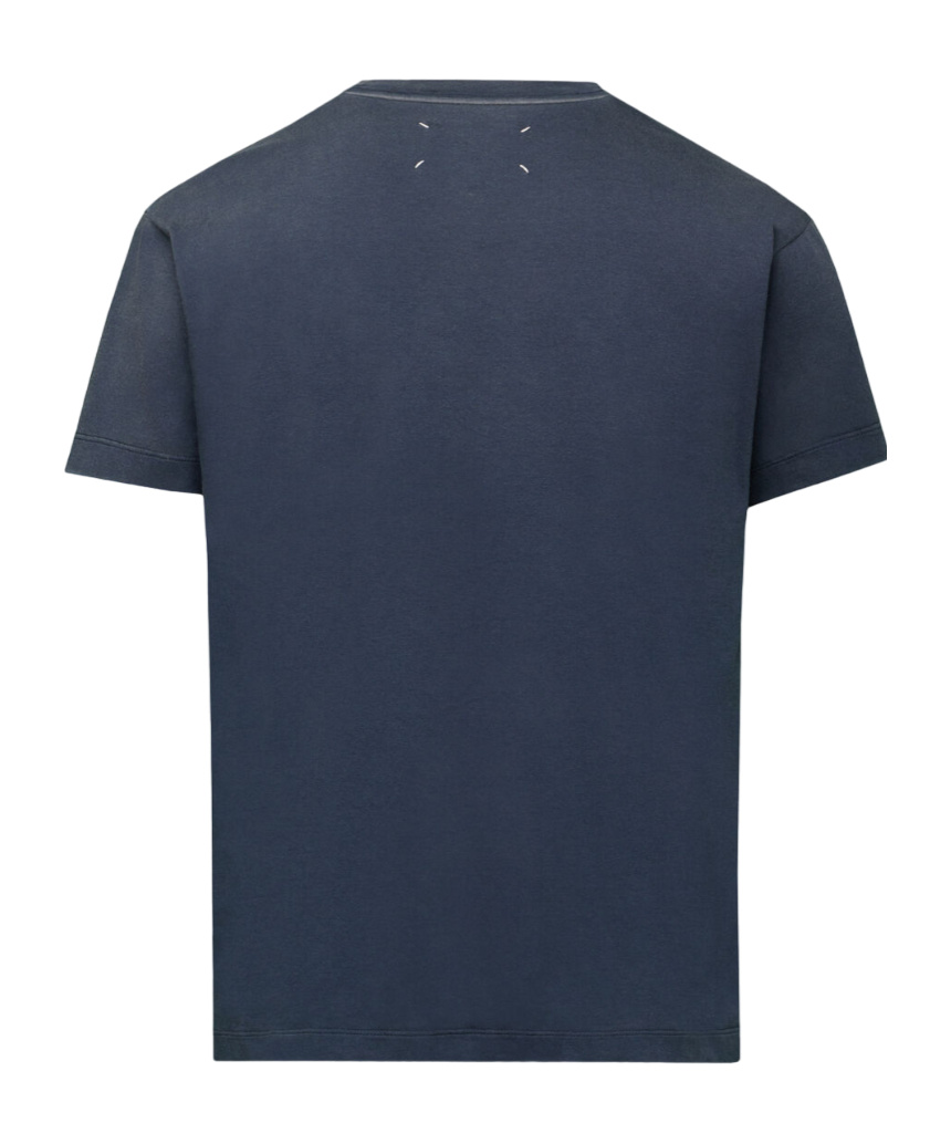 Maison Margiela Reverse Logo Detailed Crewneck T In Blue