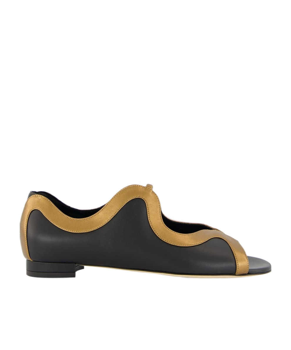 Manolo Blahnik Chilki Leather Sandals In Black