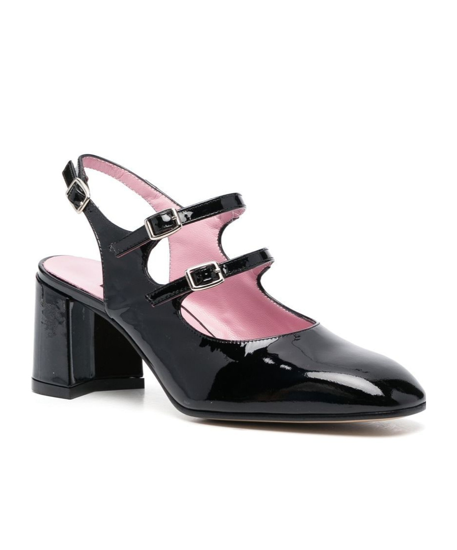 CAREL PARIS CAREL BANANA BLOCK HEEL SANDALS 
