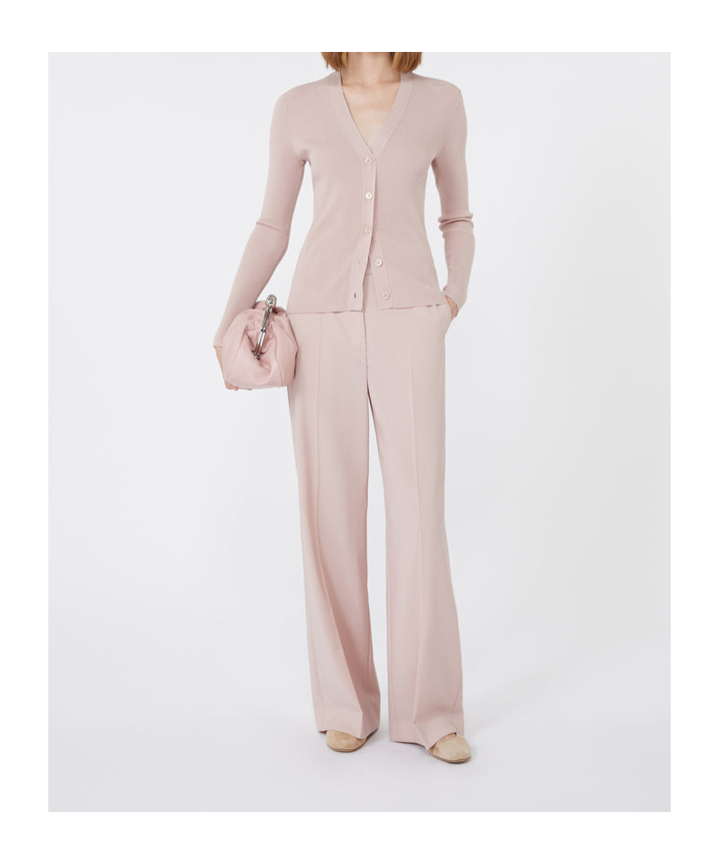Weekend Max Mara Gabriel Ribbed V-neck Cardigan In Pink
