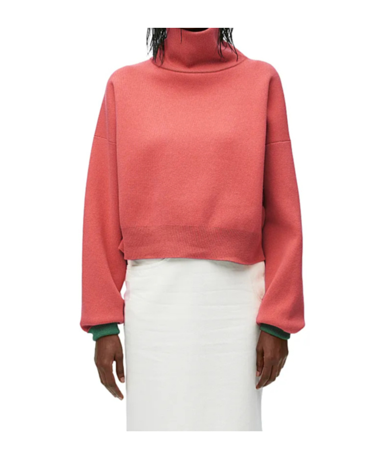 Loewe Cashmere Turtleneck Sweater In Red