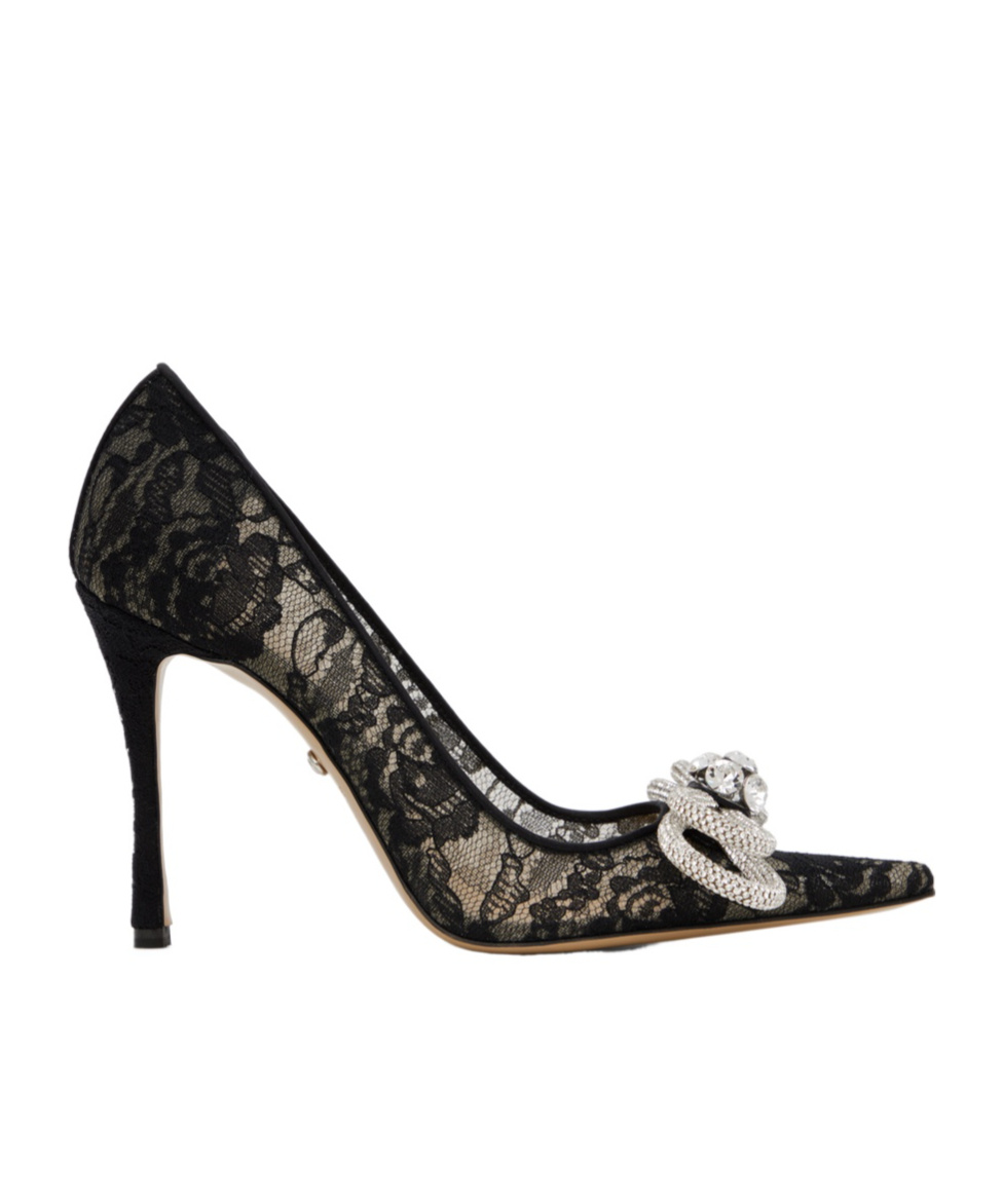 Mach&mach Double Bow High Heels In Black