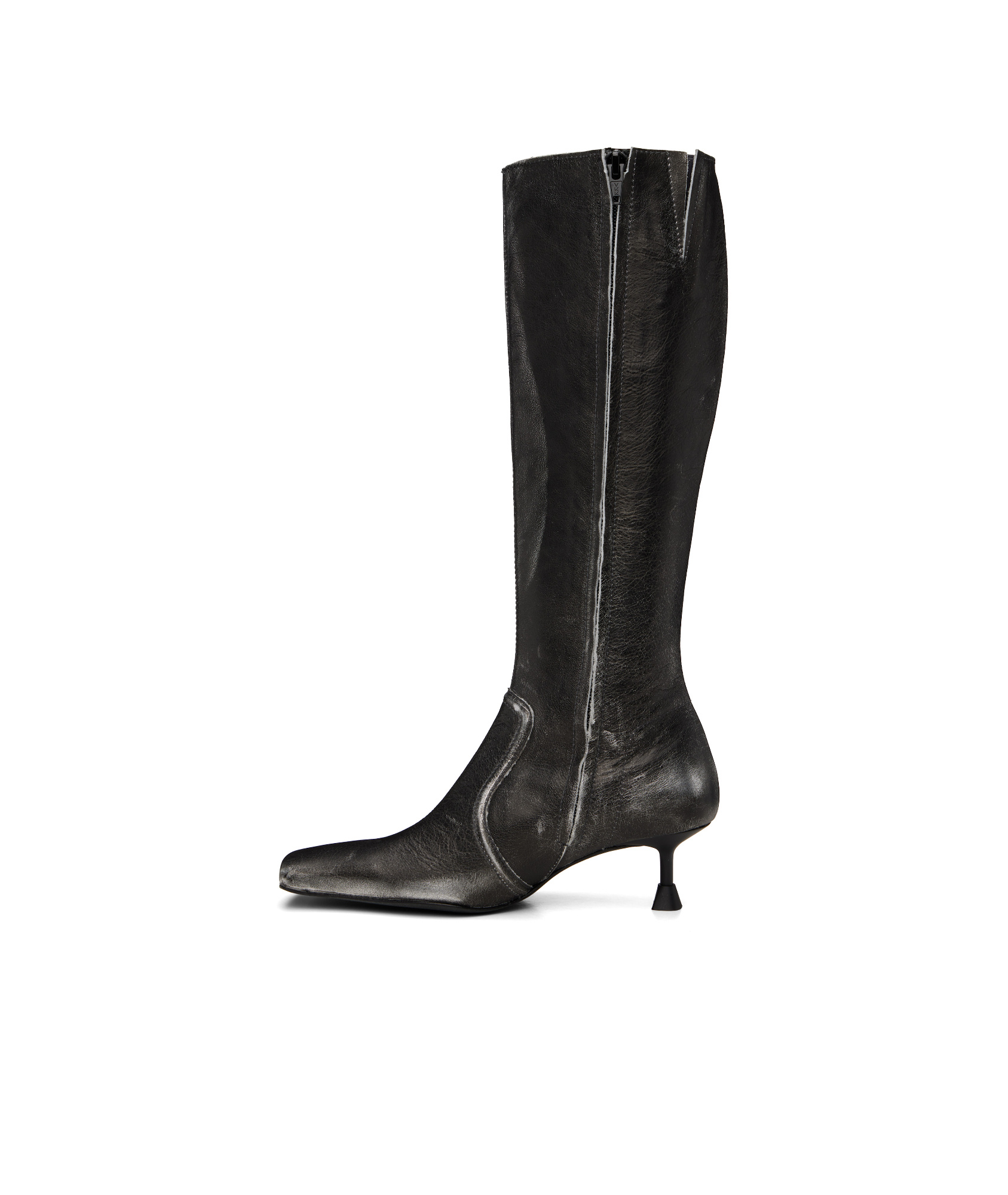 Miista Square-toed Boots In Black