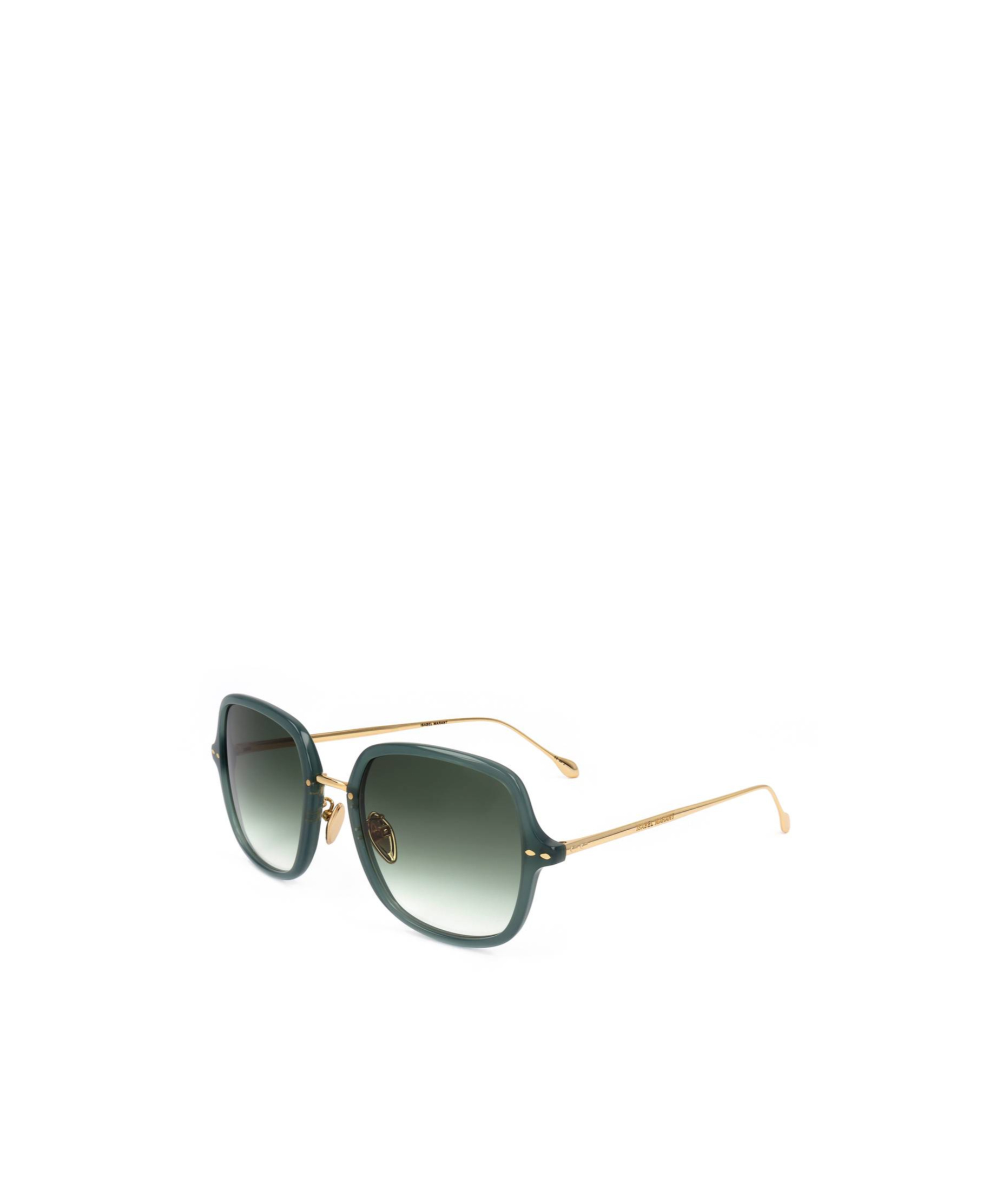 Isabel Marant Geometric Sunglasses In Green