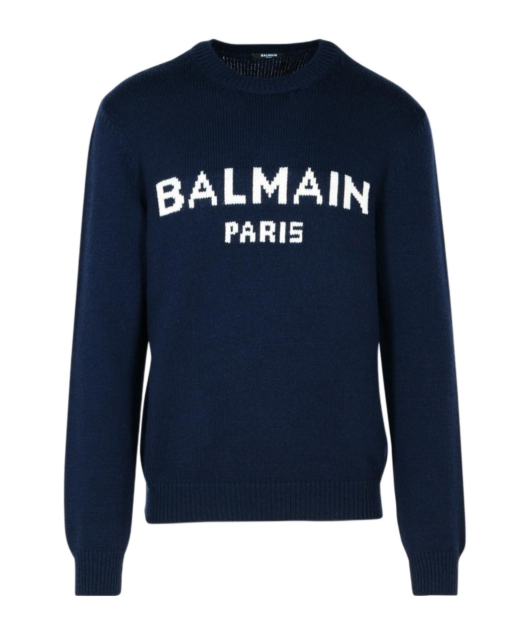 Shop Balmain Wool Paris Jumper In Black