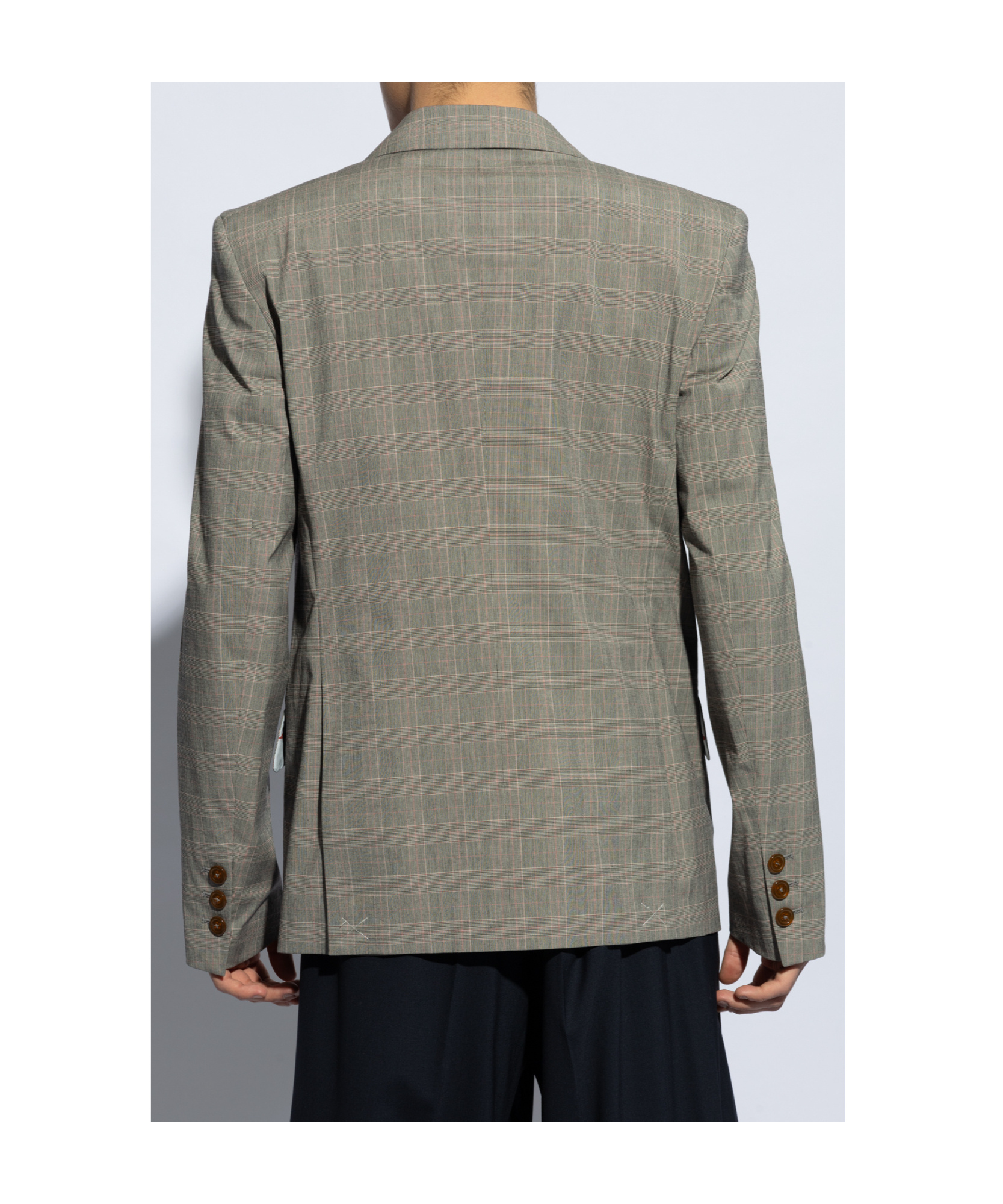 Vivienne Westwood Prince Of Wales-check Single-breasted Suit In Gray